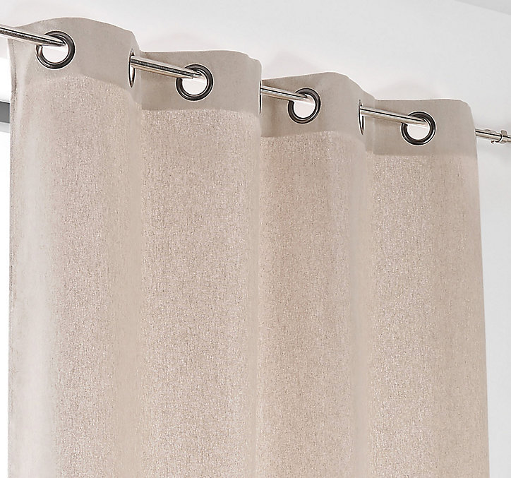 Rideau occultant polyester Metis L.350 x l.135 cm beige