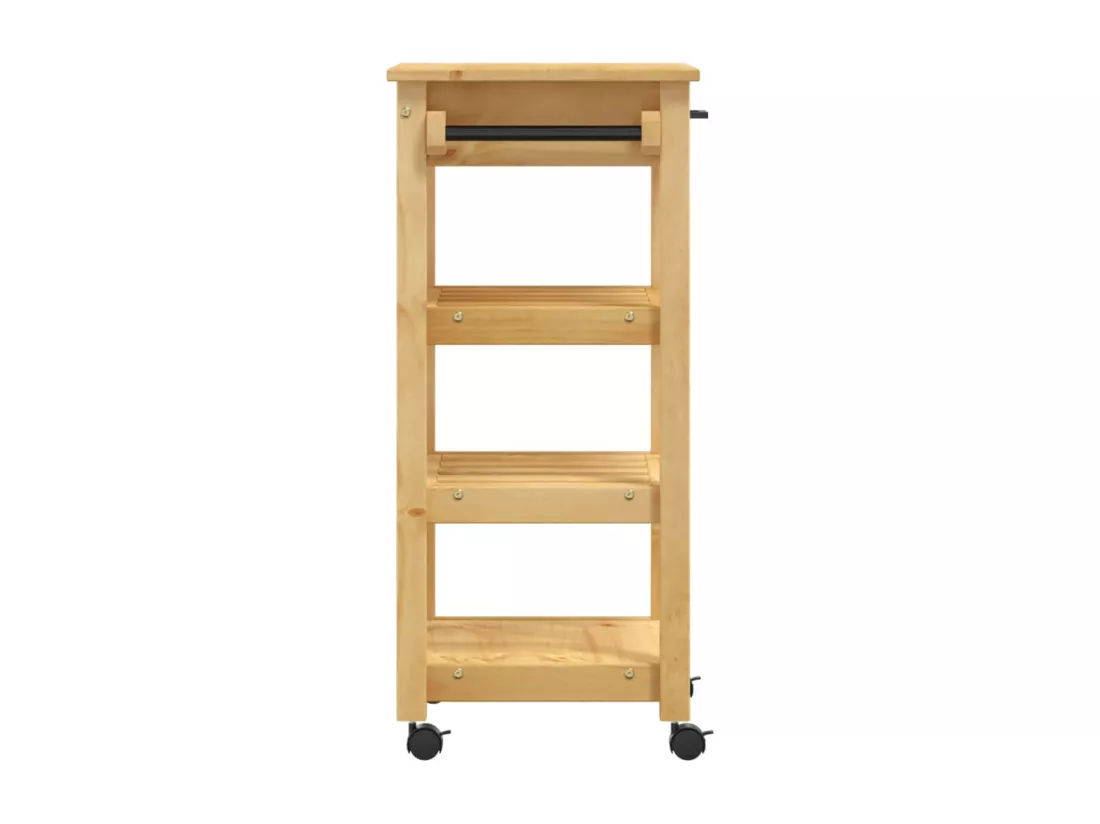Chariot de cuisine MONZA 48x40x90 cm bois massif de pin