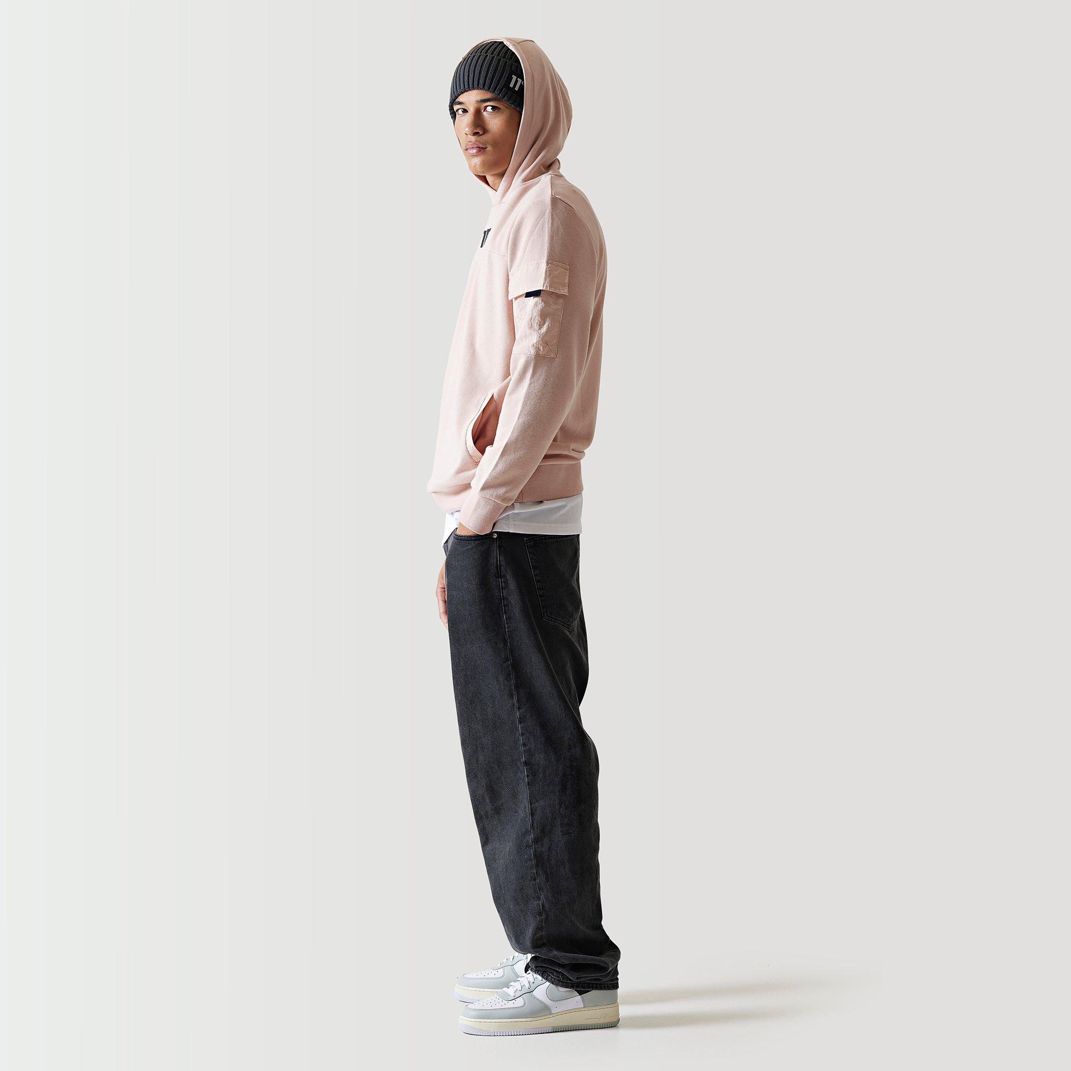 11 Degrees 11D Woven Pocket Hoodie - Putty Pink