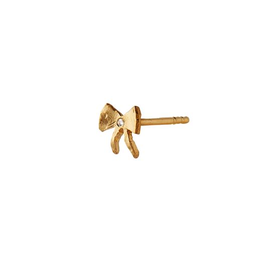 Stine A Petit Bow Ørering, Gold Plated