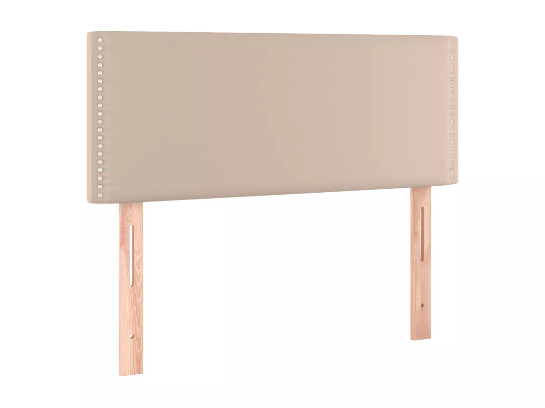 Sommier tapissier matelas LED Cappuccino 120x200 cm Similicuir