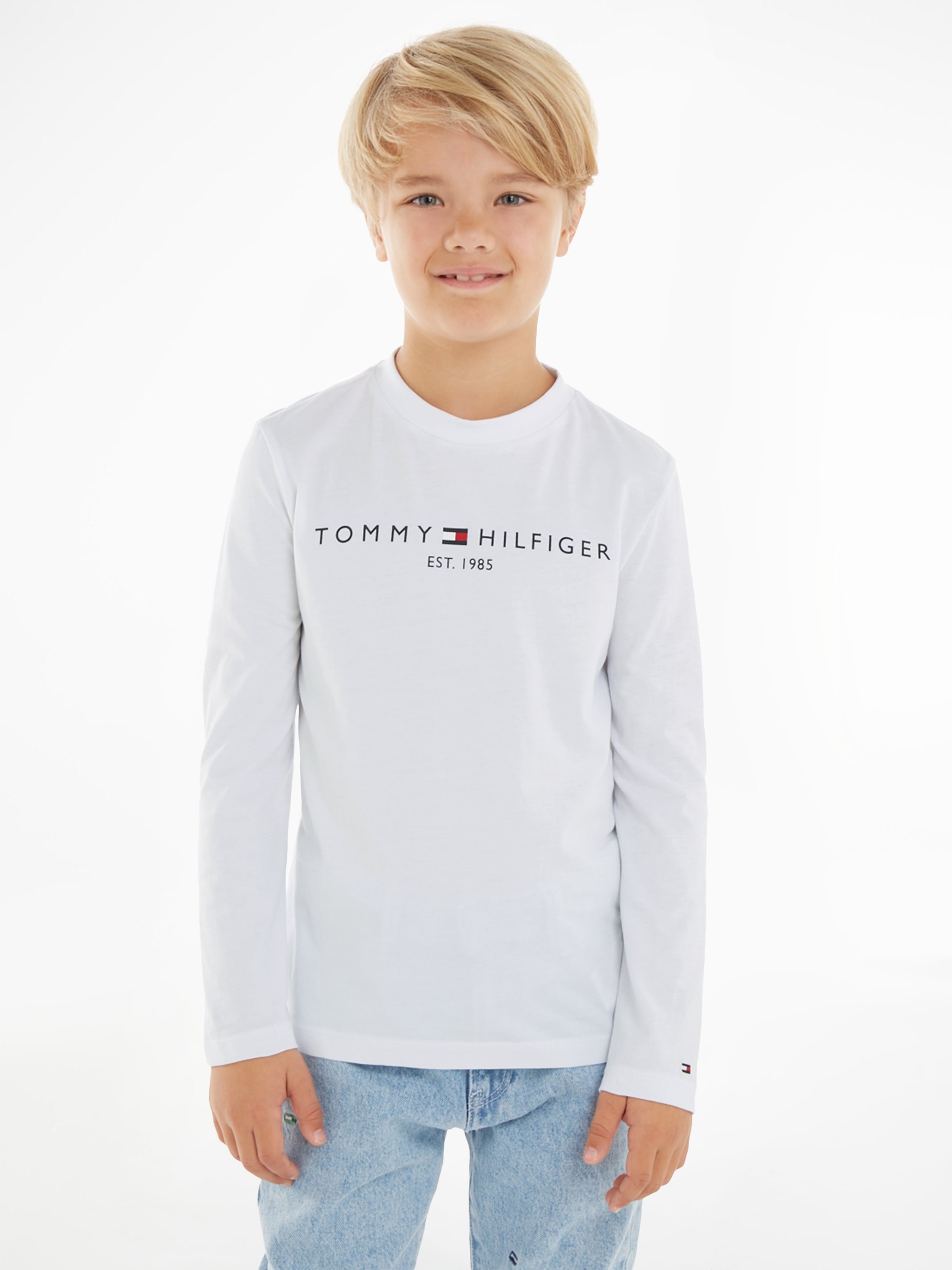 Tommy Hilfiger Langarmshirt »U ESSENTIAL TEE L/S«, mit Logodruck