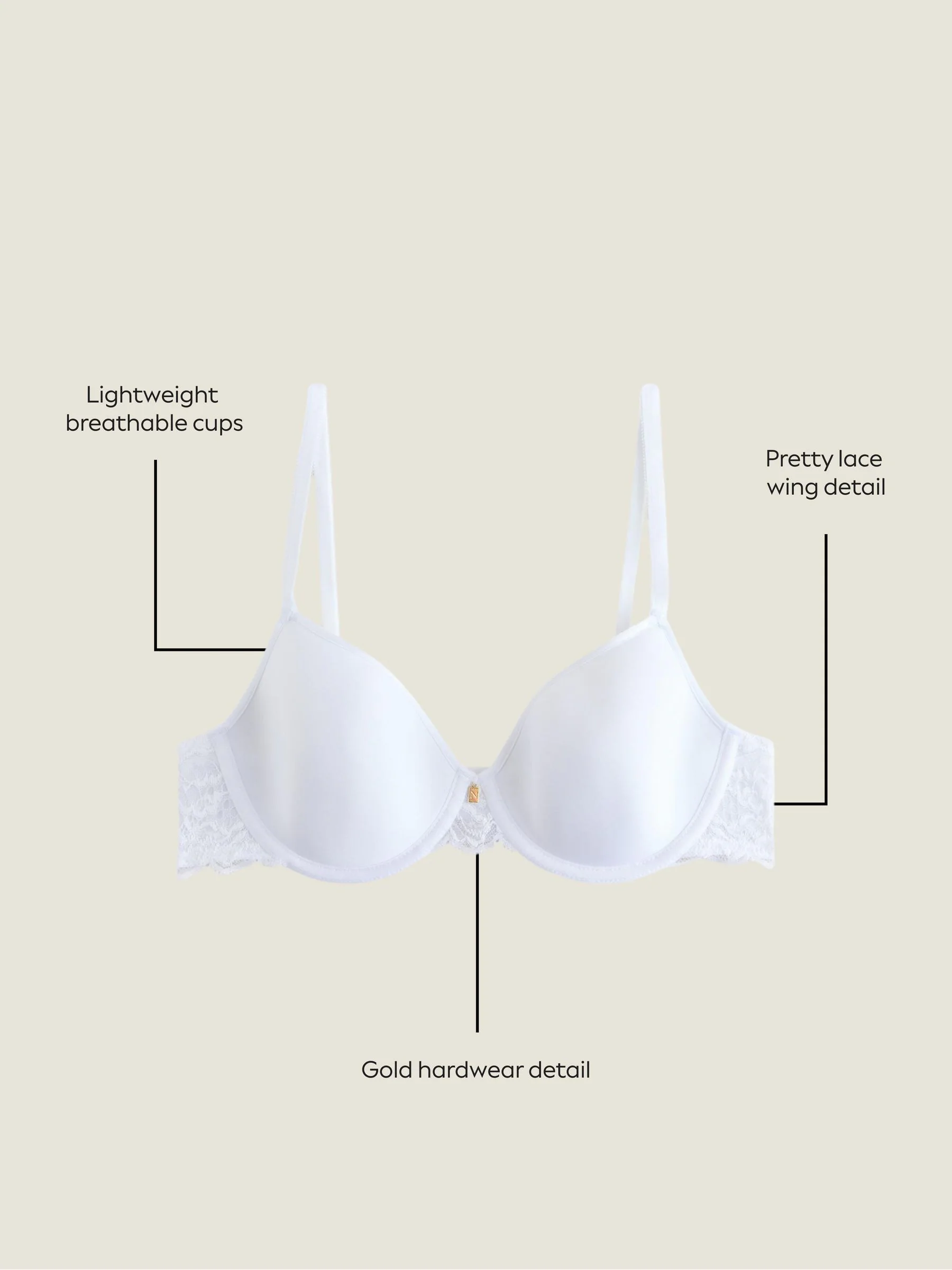 Wit - Premium Ultimate Comfort Lightweight Breathable T-Shirt Bra