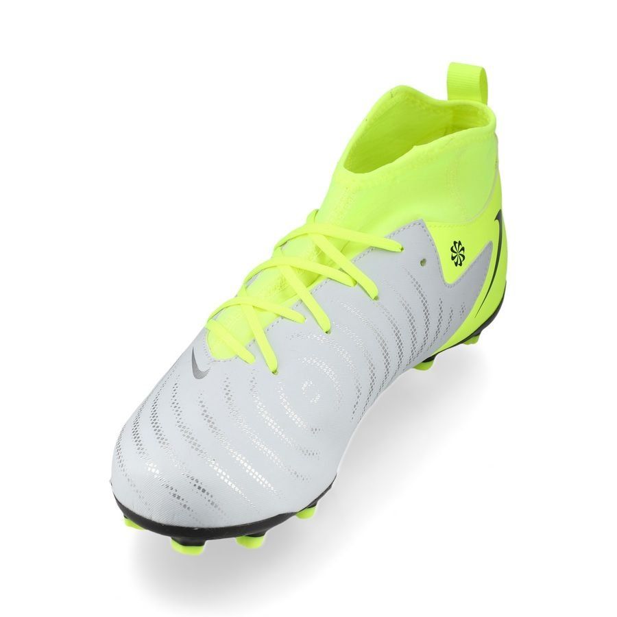 Nike Phantom Luna II Academy MG Mad Voltage - Argenté/Noir/Jaune Fluo Enfant