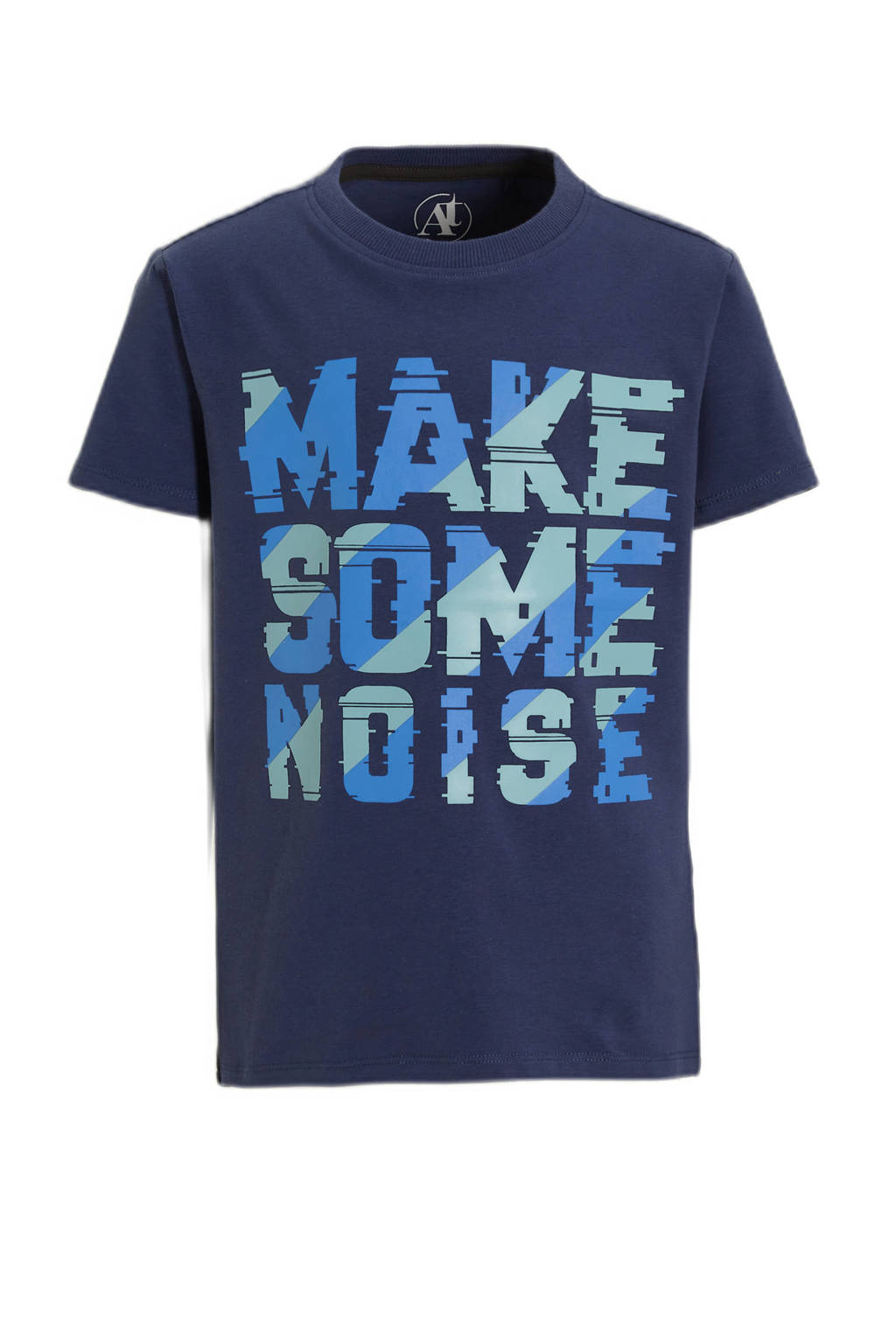 anytime T-shirt met tekstopdruk donkerblauw