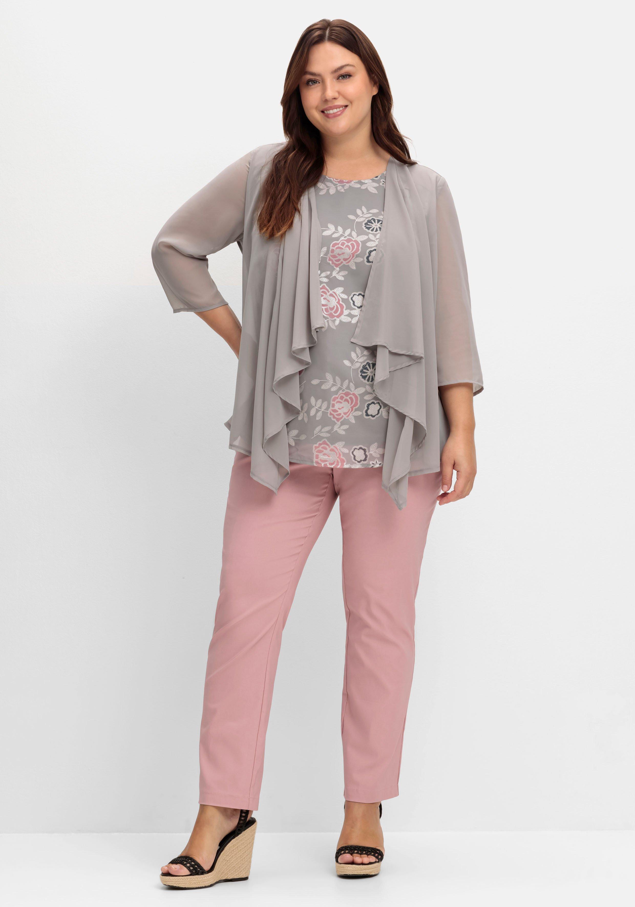 Shirt in 2-in-1-Optik mit Einsatz aus Mesh
