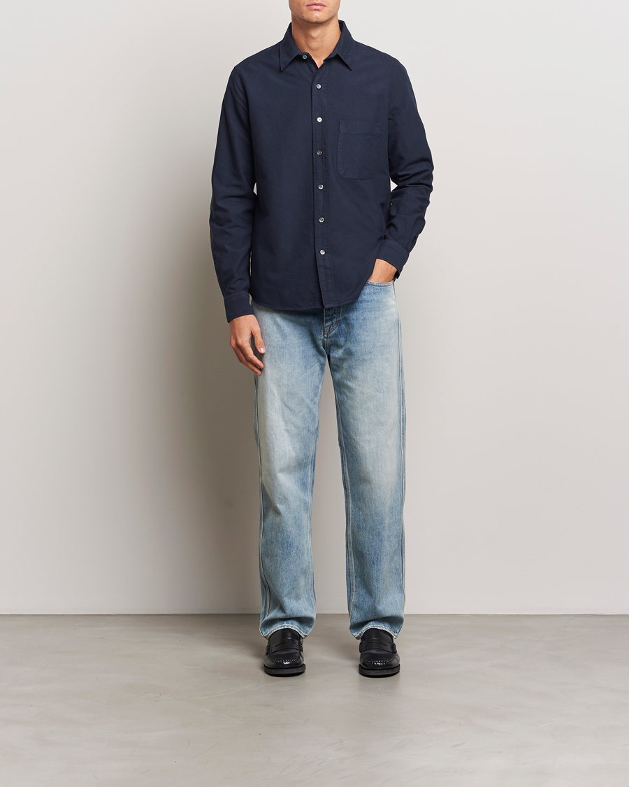 A Day's March Mason Dyed Oxford Shirt Navy