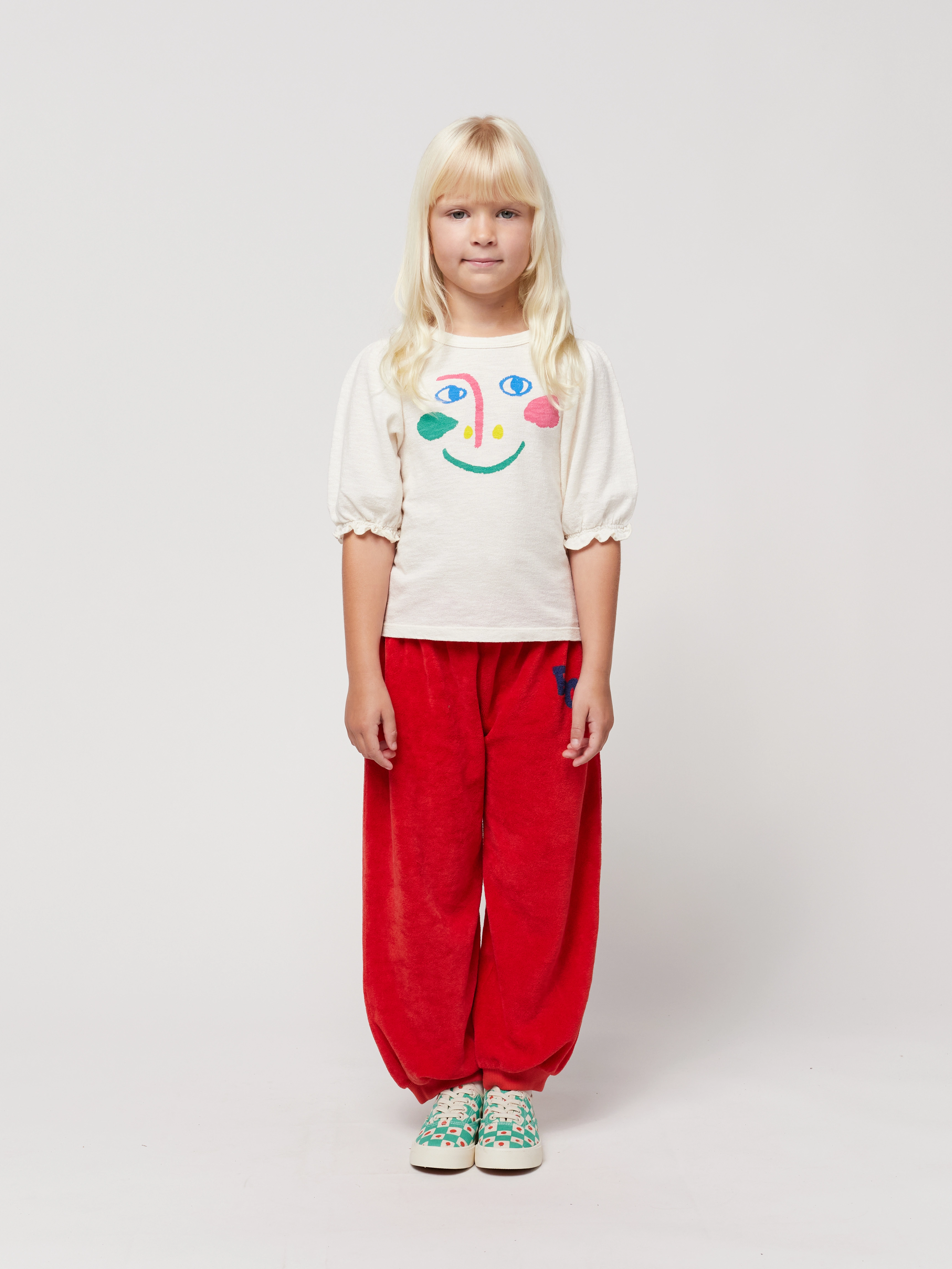 Langarmshirt SMILING MASK in offwhite