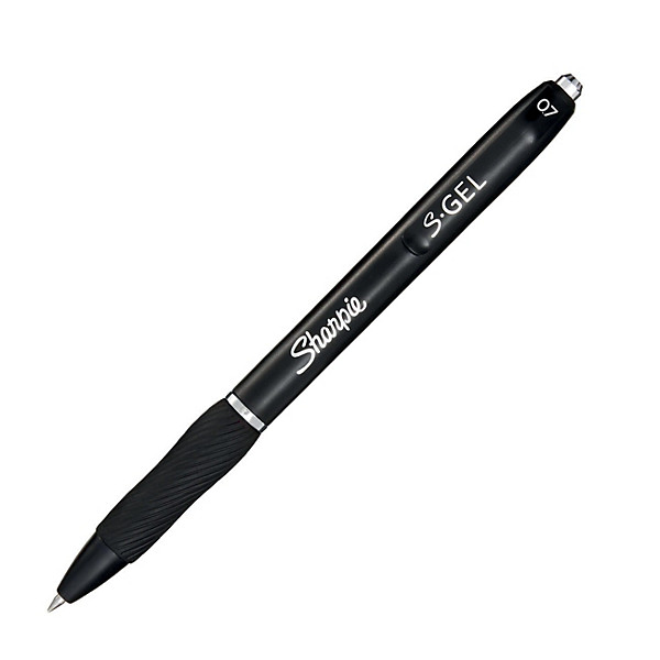 Sharpie Stylo S-Gel rétractable pointe moyenne 0,7 mm - Noir