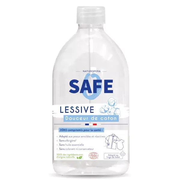 Detergente líquido para roupas Safe Organic Cotton Softness 1L