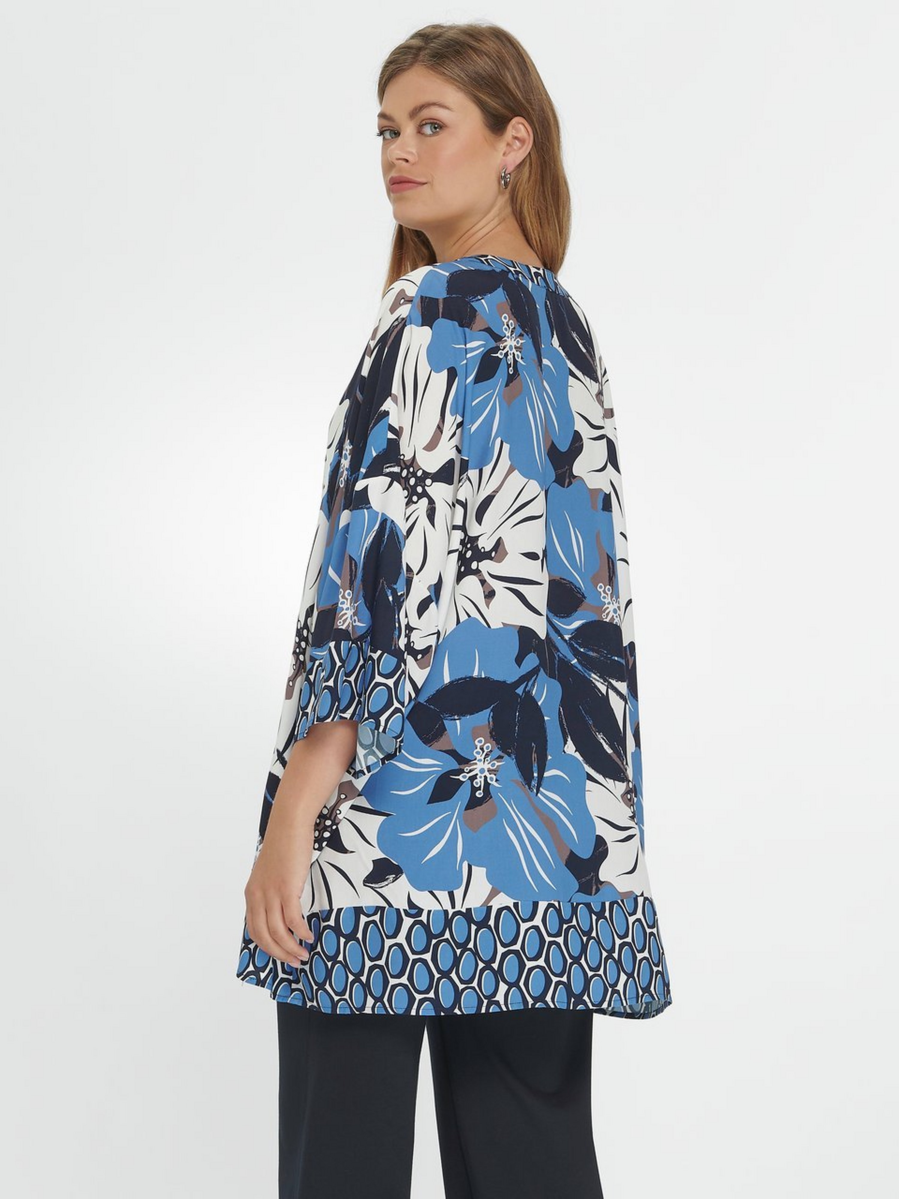 Long-Bluse mit 3/4-Arm