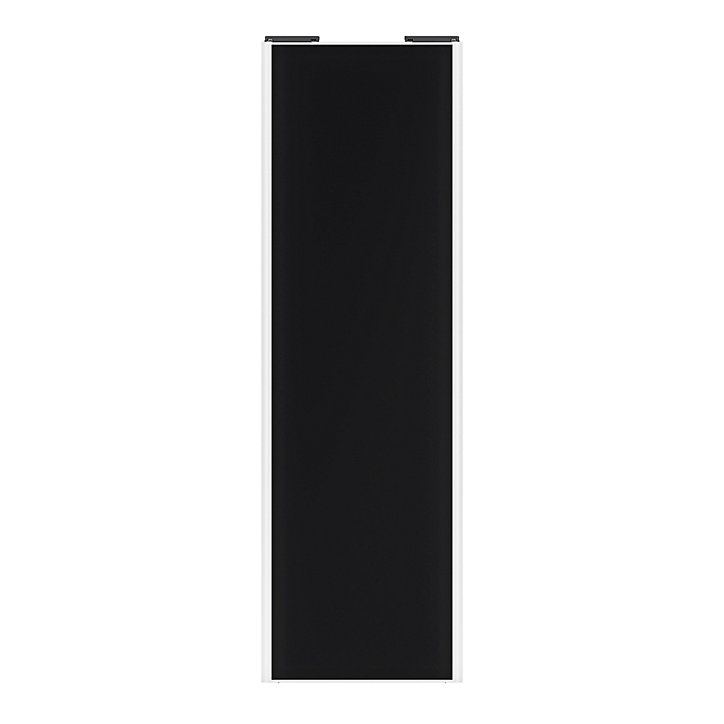 Porte de placard coulissante noir mat profil blanc GoodHome Arius H. 248,5 x L. 77.2 cm + amortisseurs