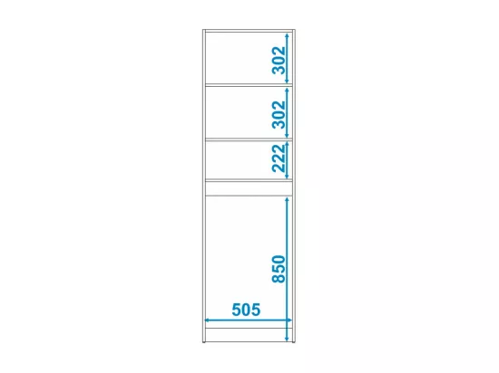 Meuble WC Blanc 1 Abattant 182 cm 4 Niches