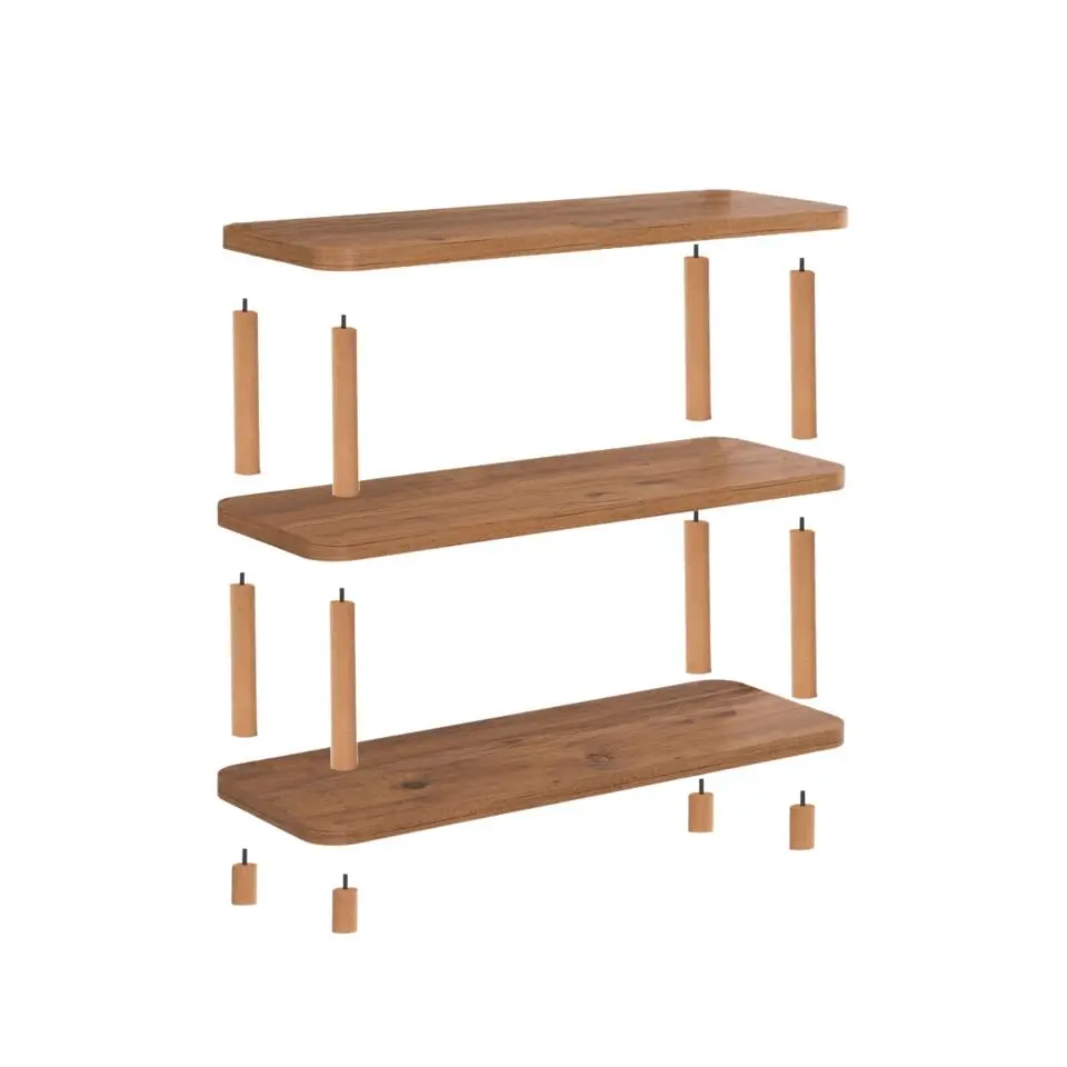 CALICOSY - Wandrek STEP - Licht hout - 75x80x28 cm