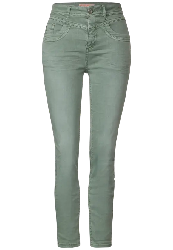 Slim Fit Color Jeans - soft olive washed