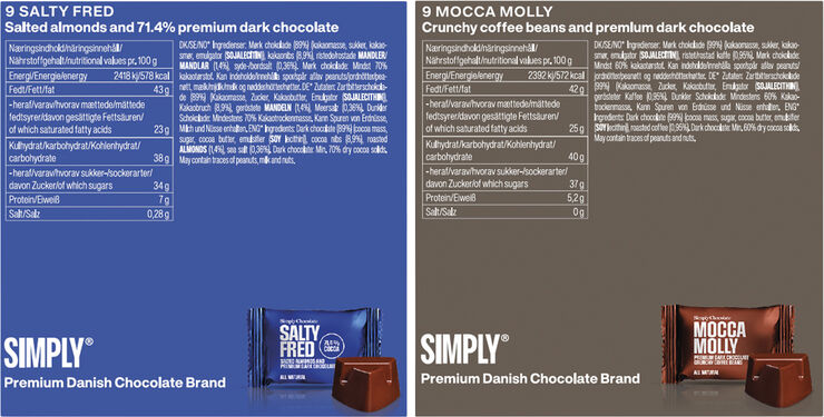 Simply Chocolate Gift Box, Dark Beauties (180 g)