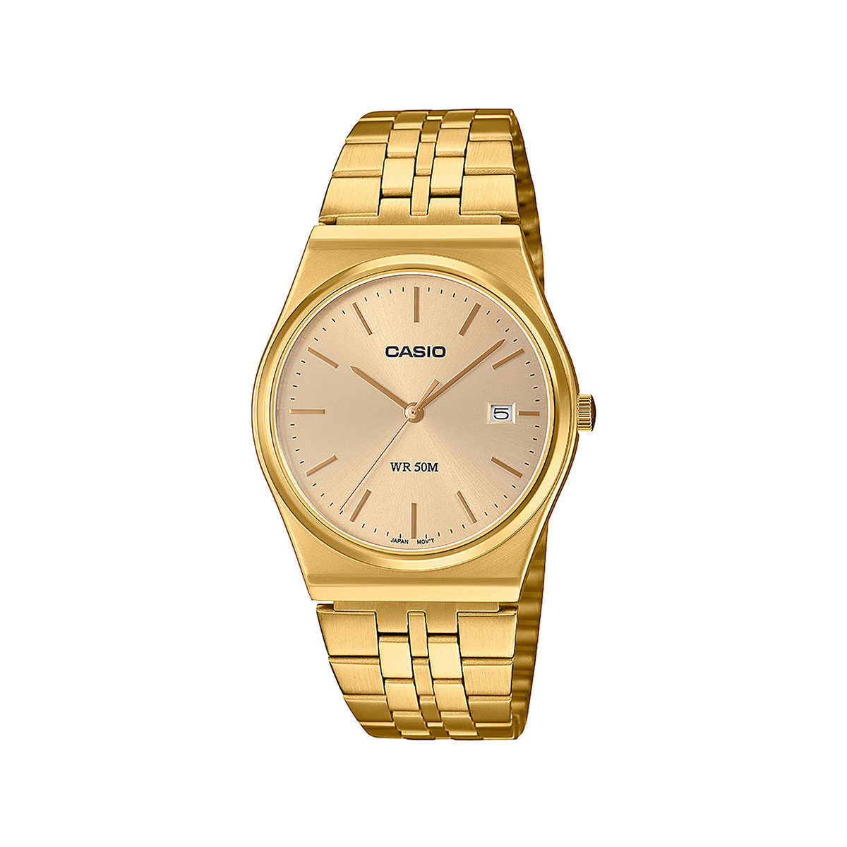 Montre CASIO homme bracelet acier inoxydable jaune