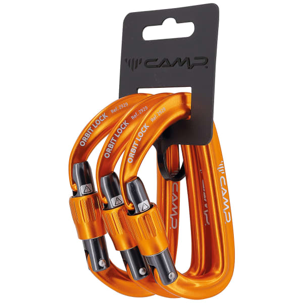 Mousqueton escalade CAMP ORBIT LOCK 3 PACK ORANGE