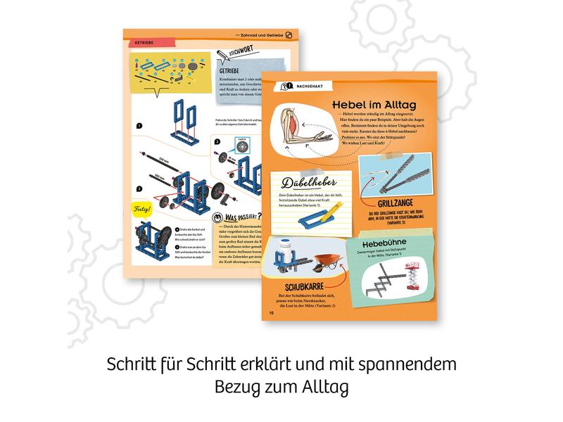 Kosmos Experimentierkasten Simple Machines Mechanik-Bausatz für 24 Modelle
