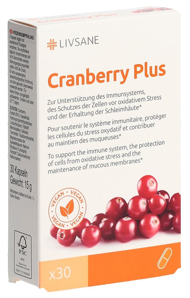 LIVSANE Cranberry Plus Kaps Blist 30 Stk