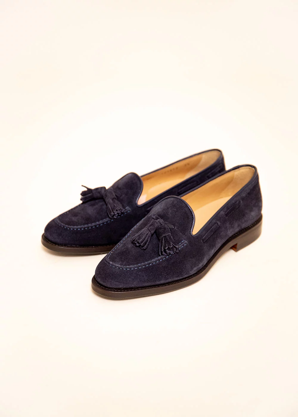 TASSEL LOAFER CUIR VELOURS MARINE