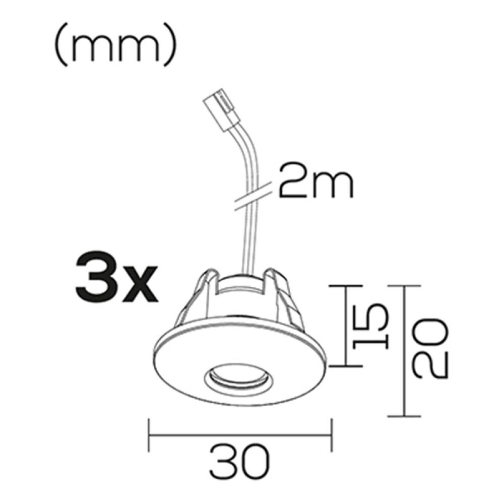 DOWNLIGHT ECOLITE NANO HVIT 3 PK