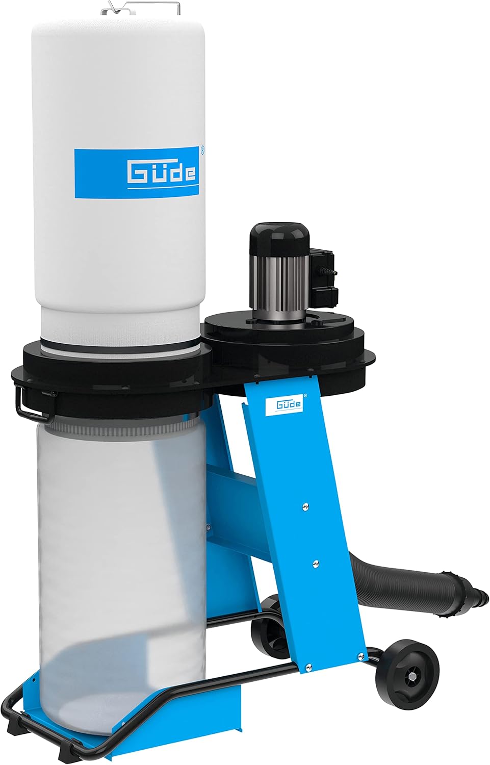 Güde Absauganlage GAA 65.1 (550 W, Luftleistung 1150 m³/h, Unterdruck 1145 pa, fahrbar, Saugschlauch 2 m, Absauganschluss Ø 100 mm, Behältervolumen 65 l, inkl. 4-tlg. Adapter-Set)