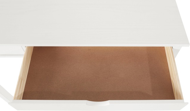 INOSIGN Schreibtisch »Gava« massives Kiefernholz, für das home office, Laptoptisch Breite 120 cm