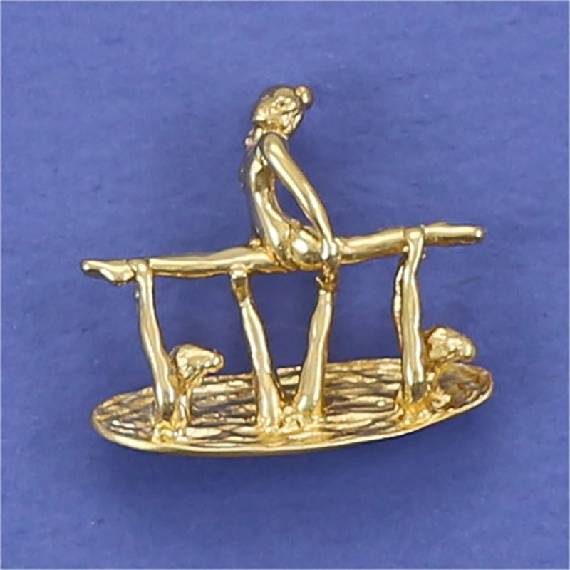 Pendentif 3 nageuses synchronisées - Plaqué or