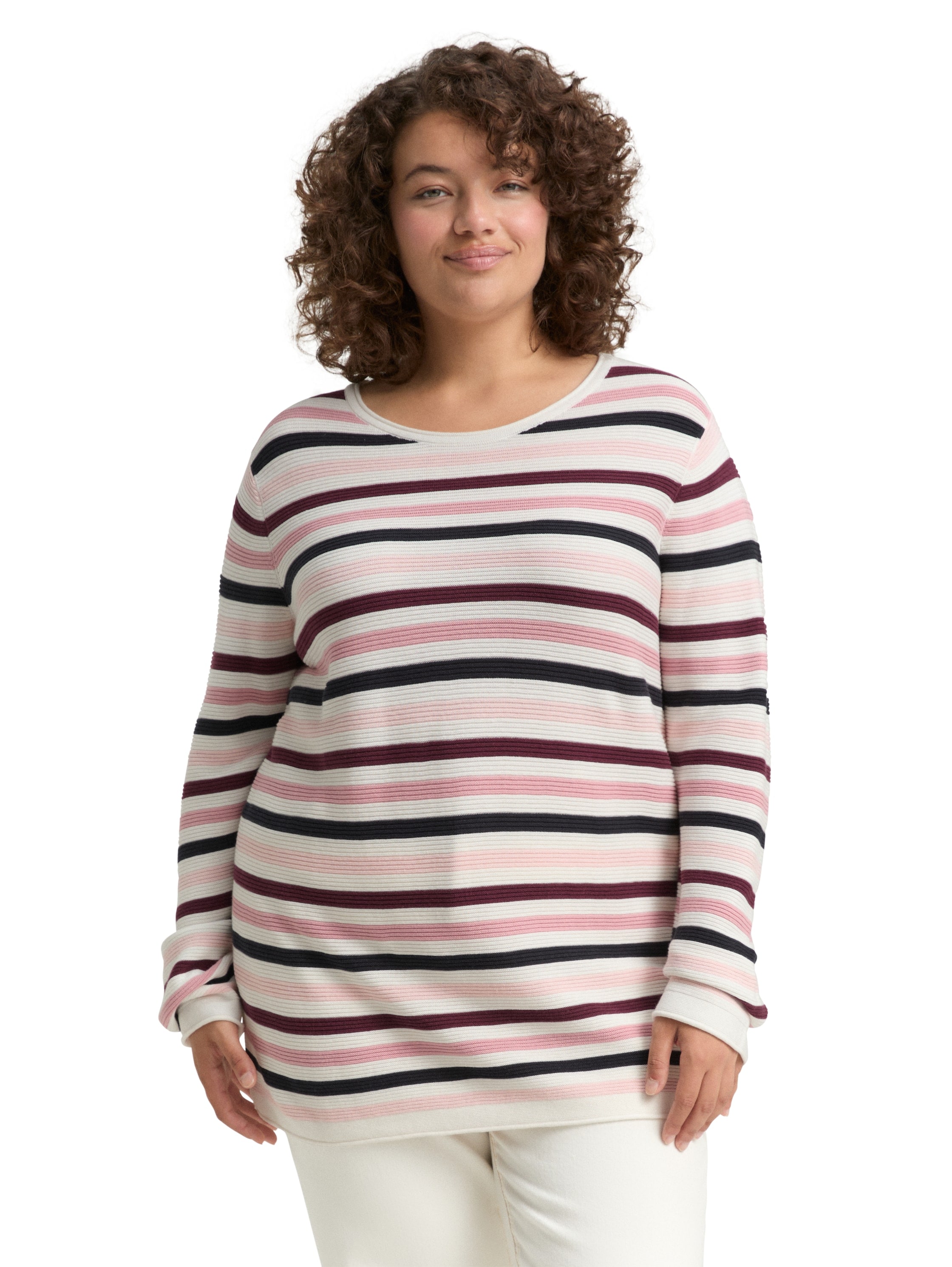 TOM TAILOR PLUS Strickpullover , aus Bio-Baumwolle