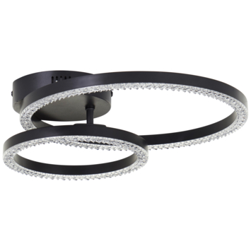 Brilliant plafondlamp Aurelia 18W 1980 lm zwart