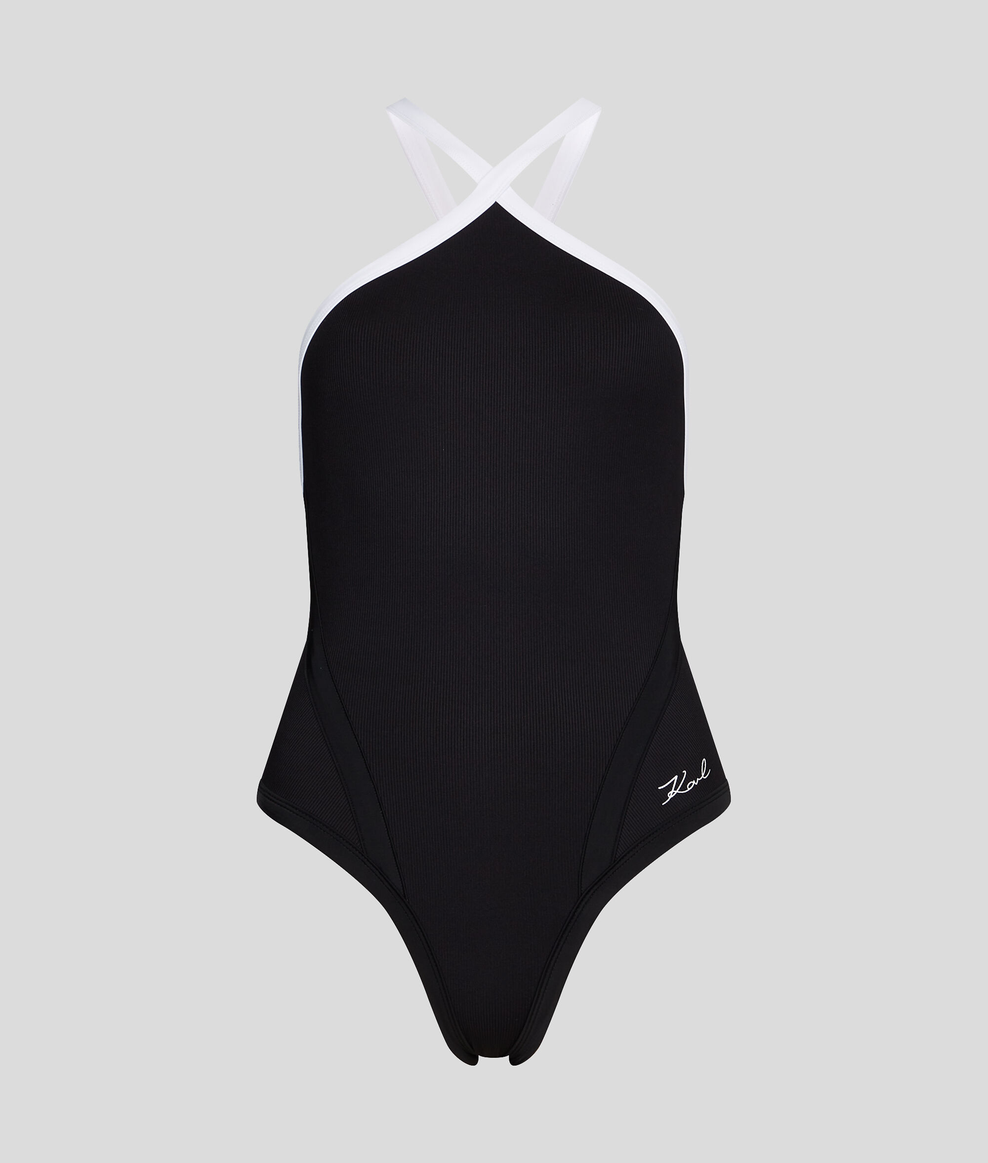 MAILLOT DE BAIN TOUR DU COU EMBLÉMATIQUE DU STYLE KARL