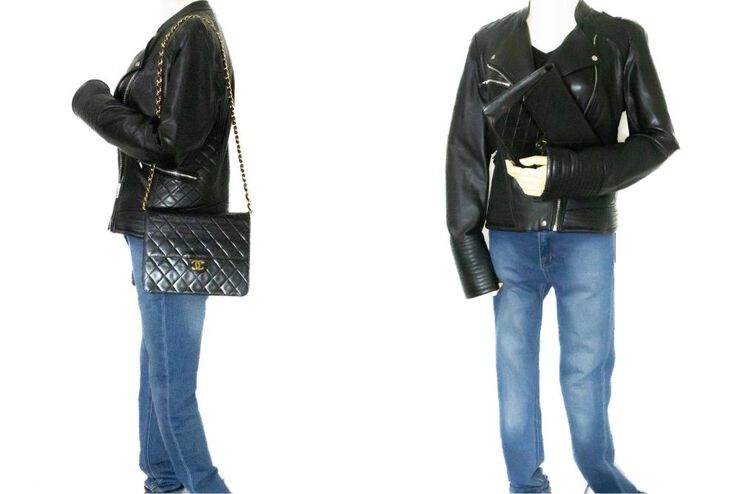 Chanel Vintage Chanel Wallet On Chain Black