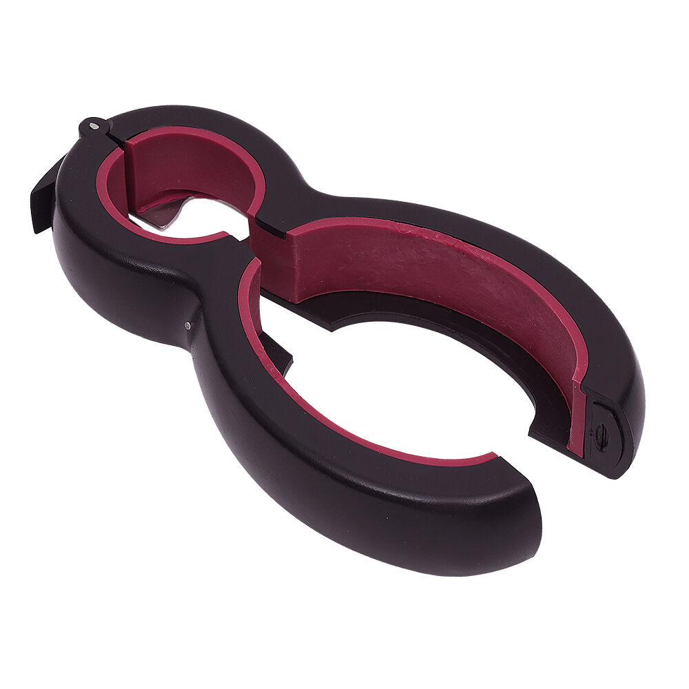 Pince multifonction 6en1 ouvre bouteille et bocal noir et rouge
