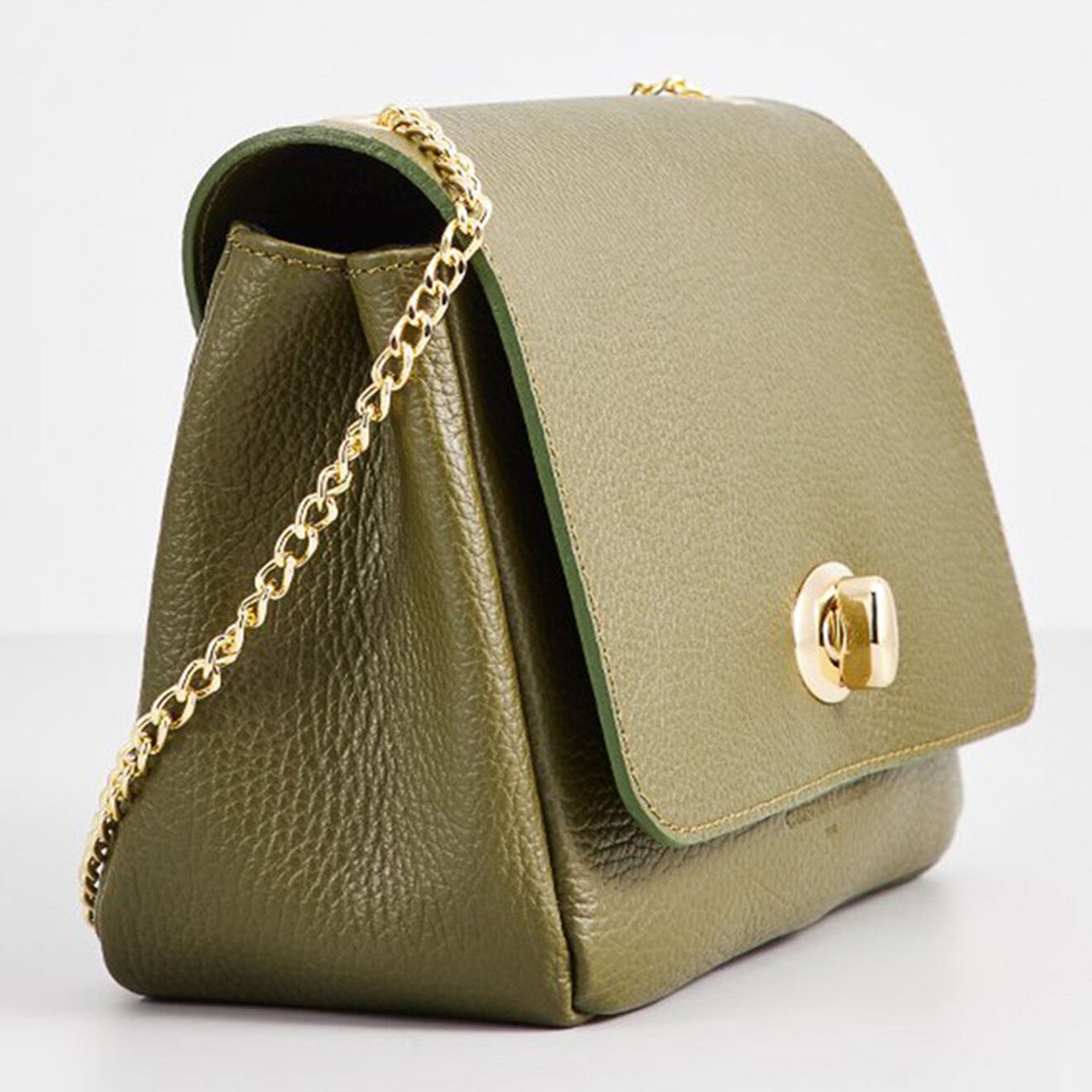 Christian Laurier Sac bandoulière en Cuir Celin  vert bouteille  - 24x16x10 cm