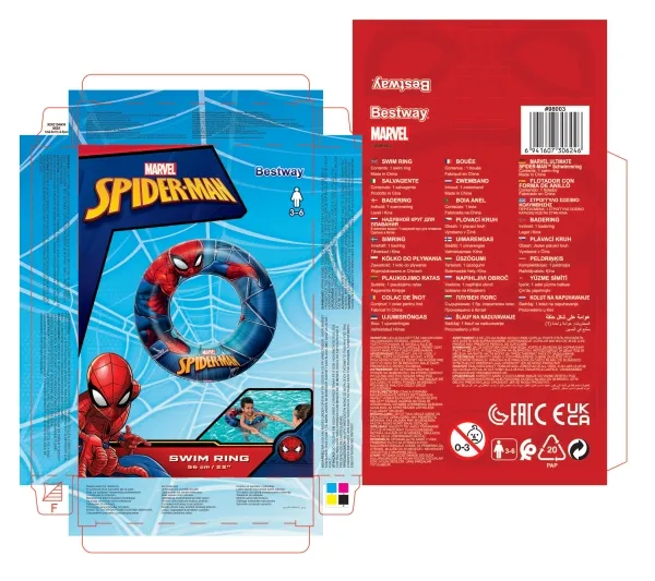 Bestway 98003, Flerfarvet, Svømmering, Billede, Vinyl, 3 År, 6 År
