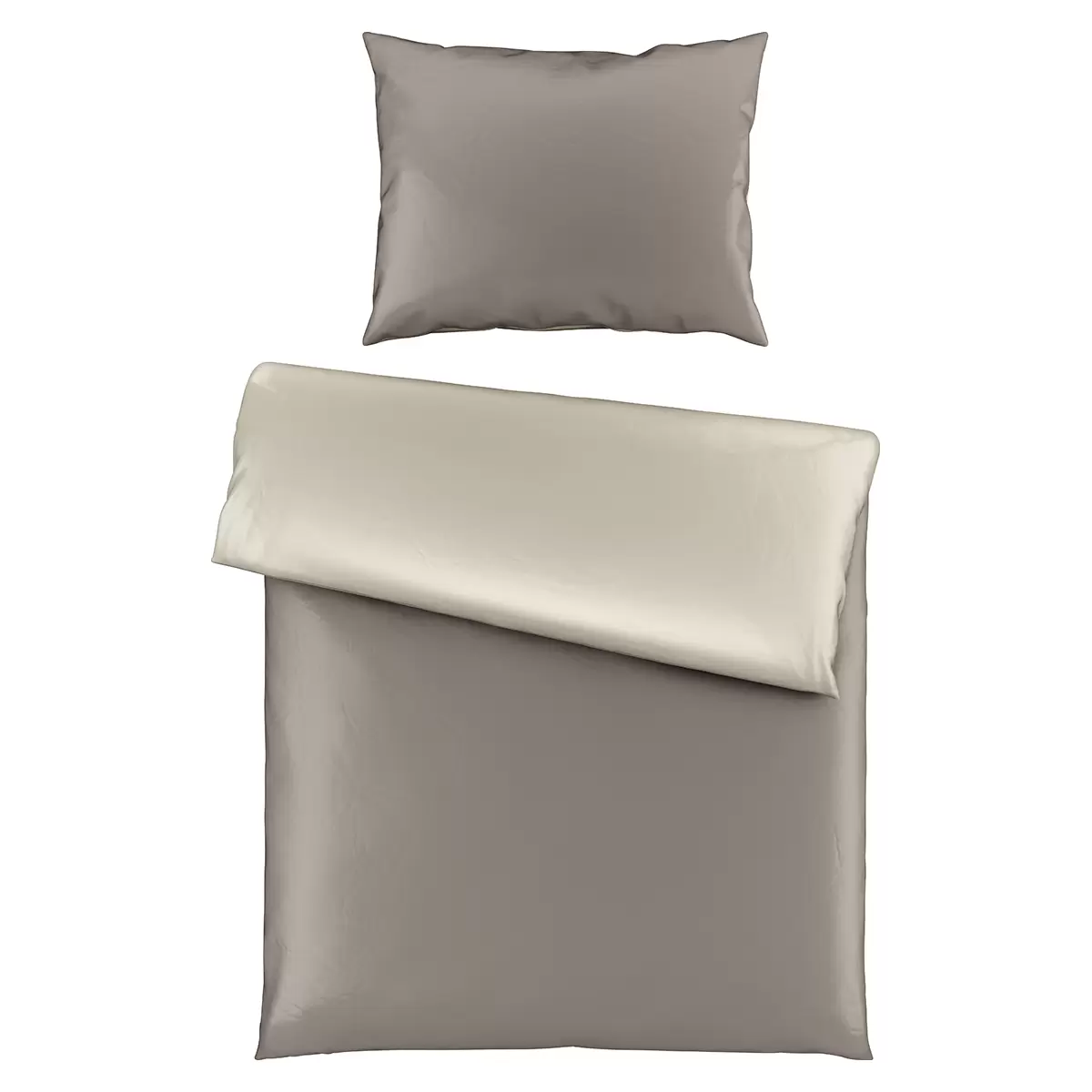 Bettwäsche-Set Satin doubleface Melissa taupe,beige