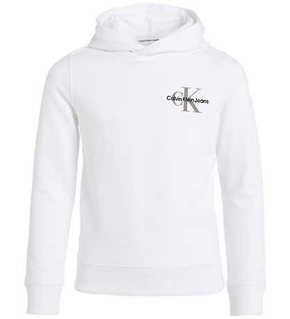 Calvin Klein Kapuzenpullover - Small Monogramm - Bright White