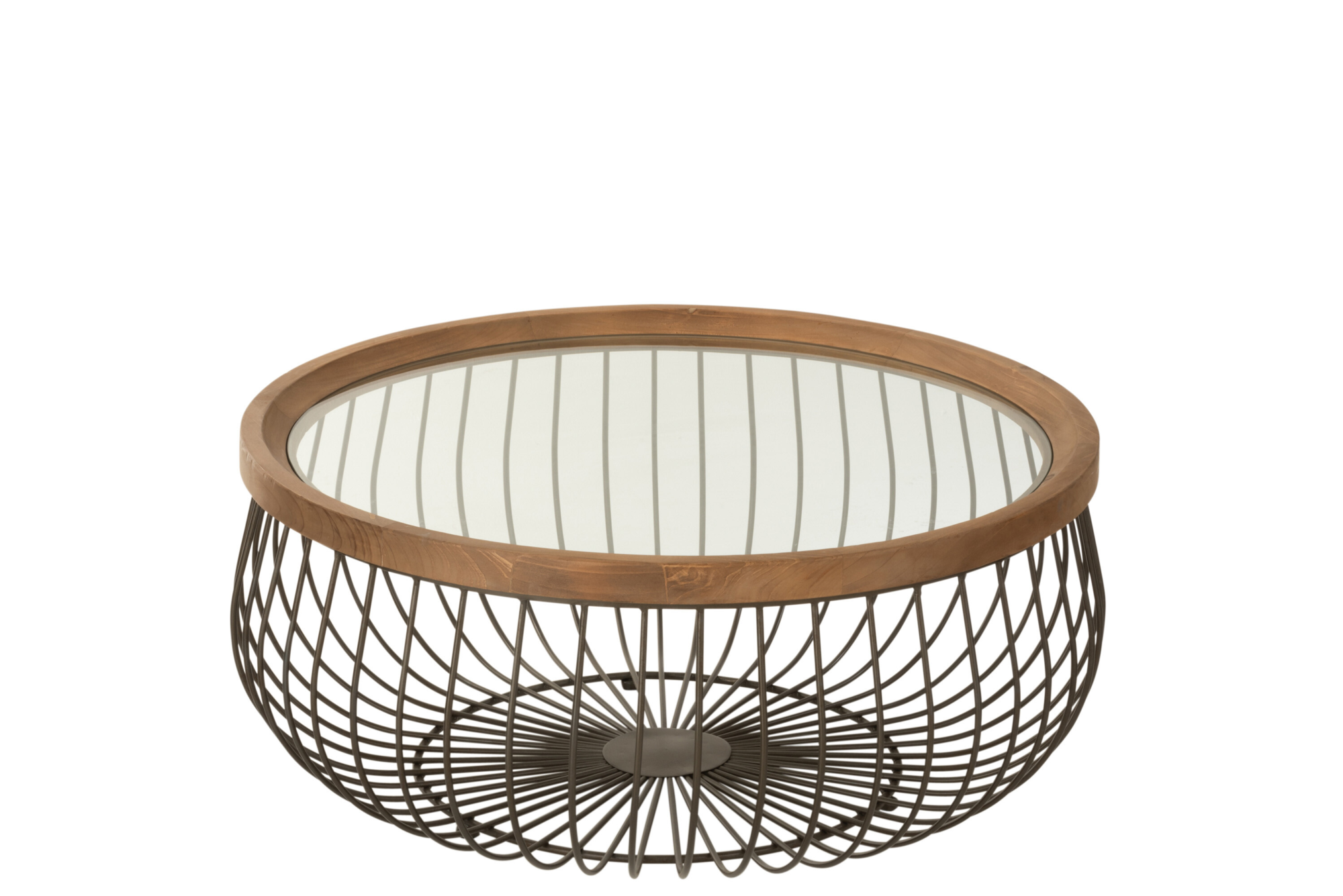 Salontafel Rond metaal/glas - set van 2