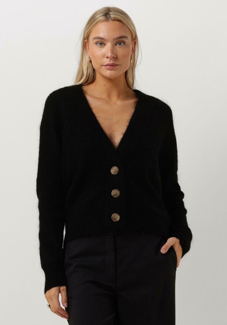 SECOND FEMALE zwarte second female vest brooklyn knit cardigan