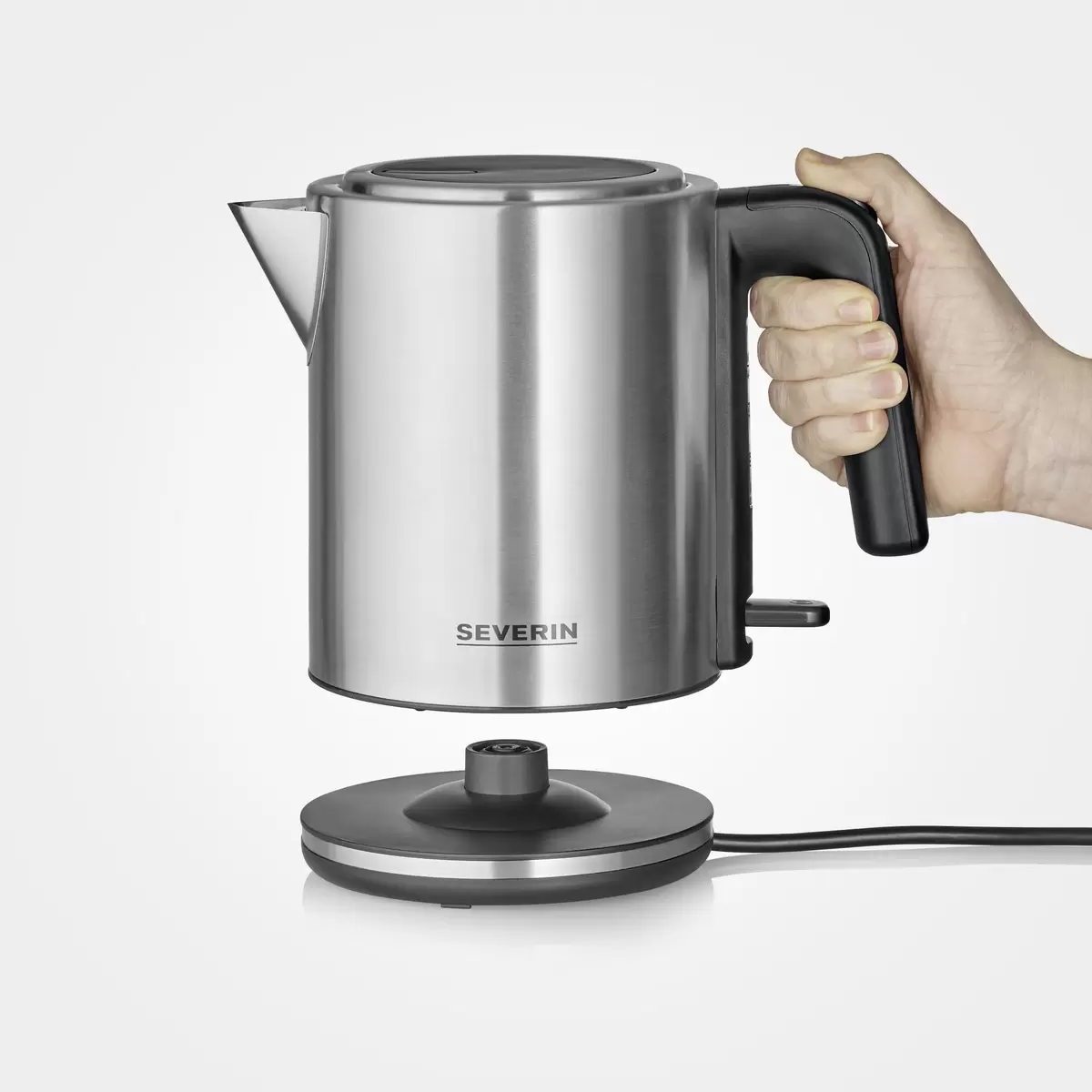 Wasserkocher bis 1 Liter Severin WK3489 schwarz,silber
