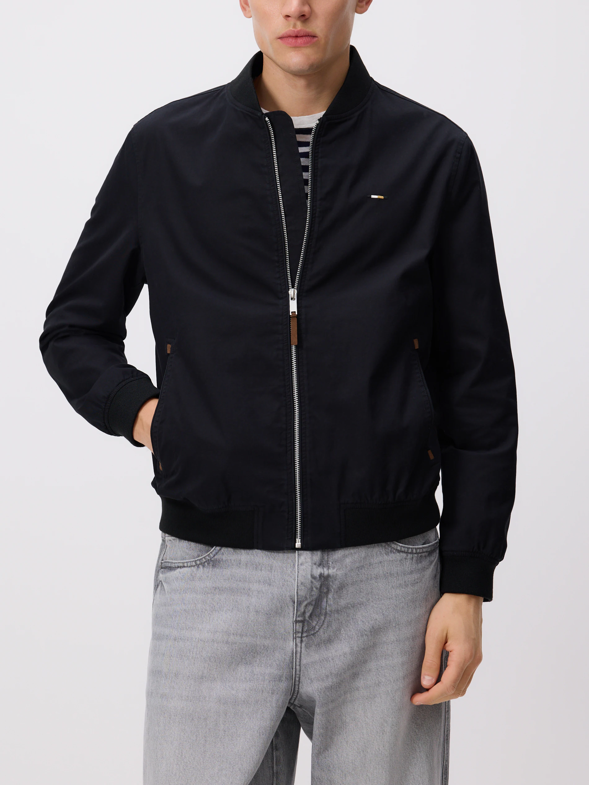 Bomberjacke mit Stehkragen