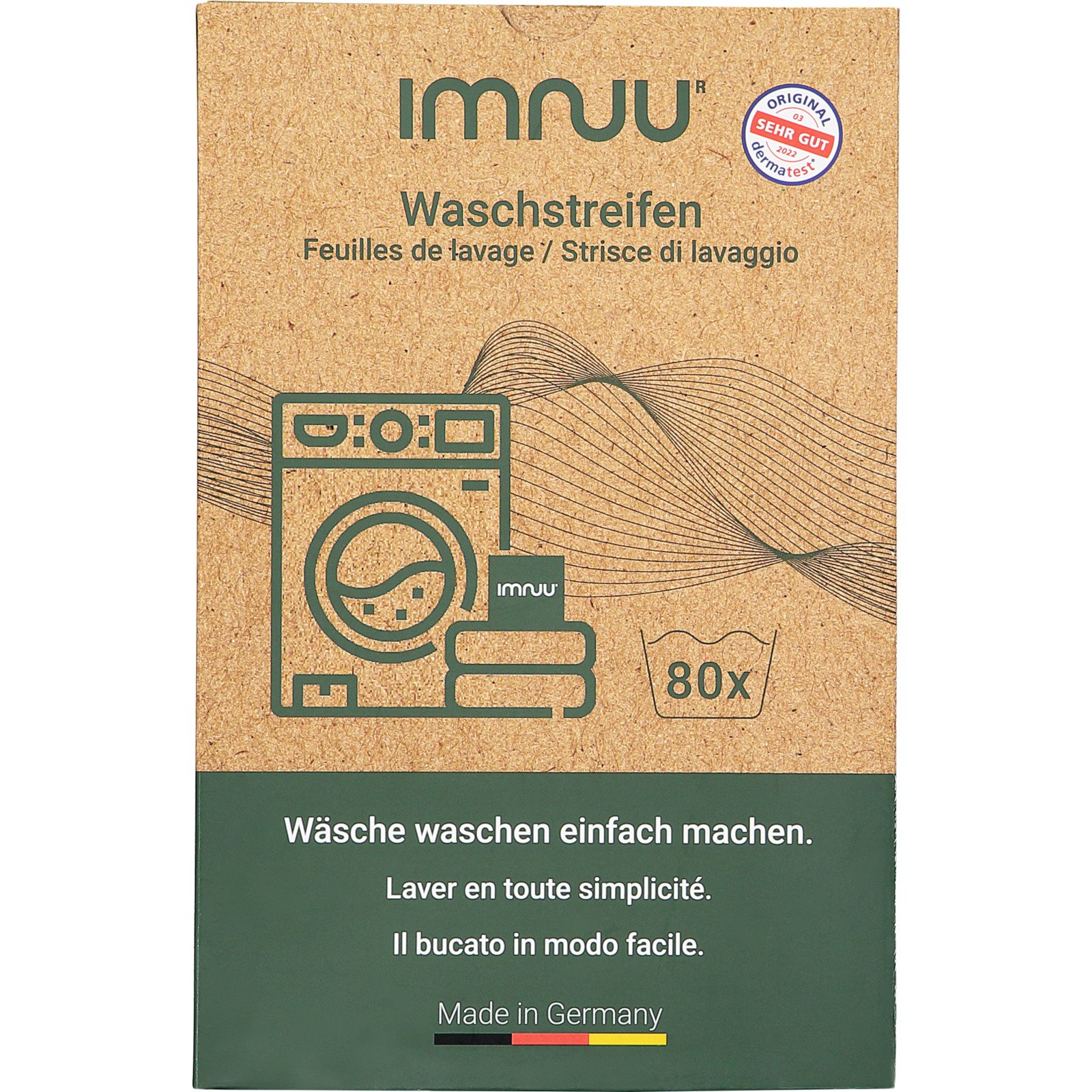 imnuu Waschstreifen Universal Naturfrische, 80 Waschgänge