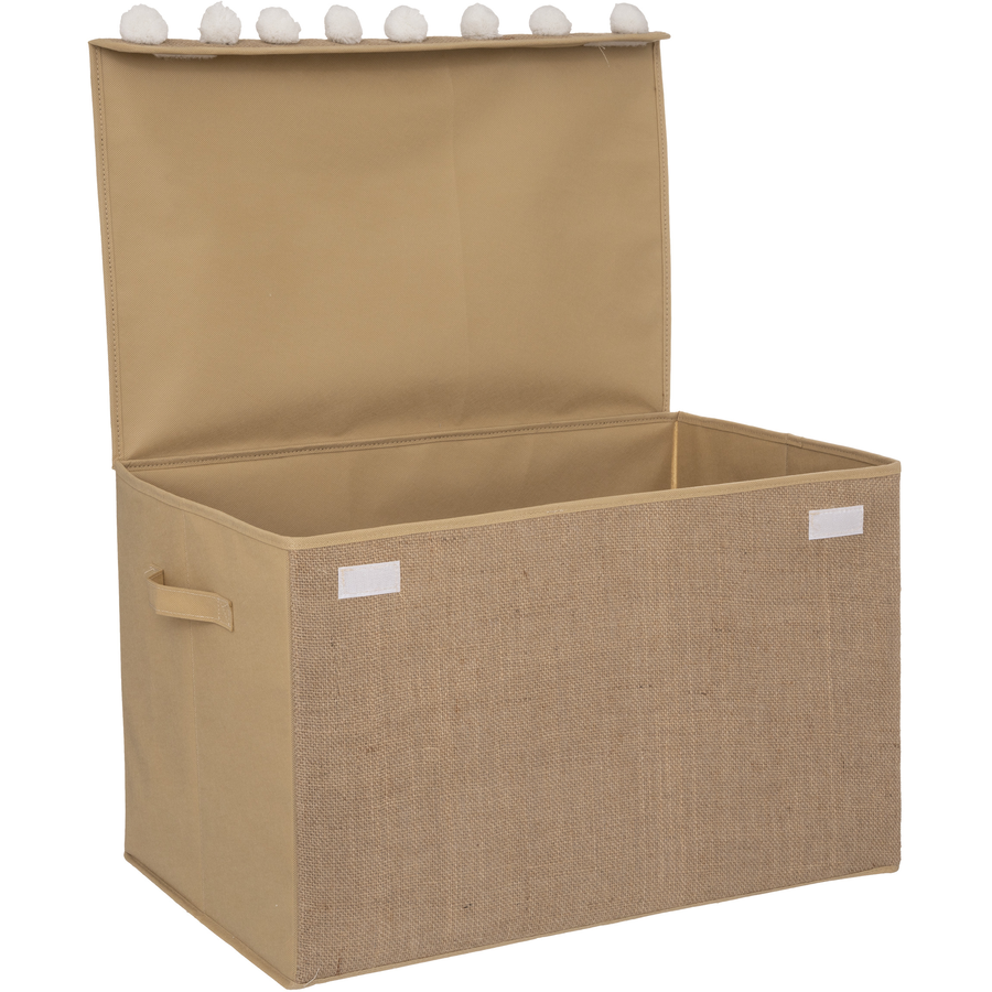 atmosphera Aufbewahrungsbox Jute Pompons