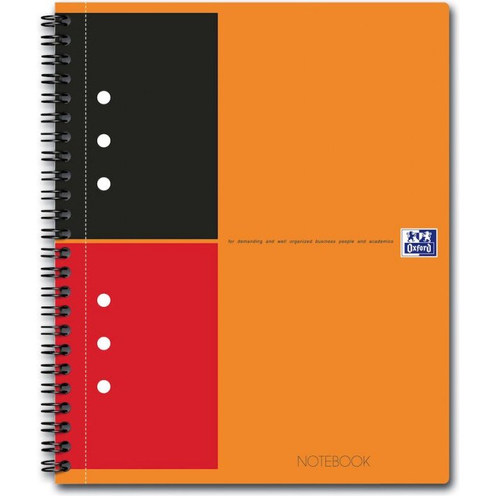 Cahier spirale Oxford International Notebook 14,8 x 21 cm ligné 6 mm 160 pages