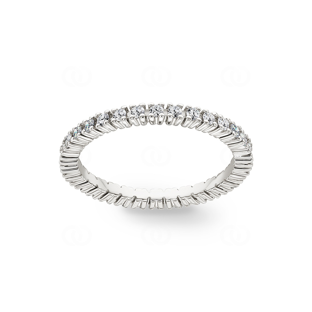 Mémoire-Ring 750/18 K Weissgold mit Diamanten 0.50 ct H/si
