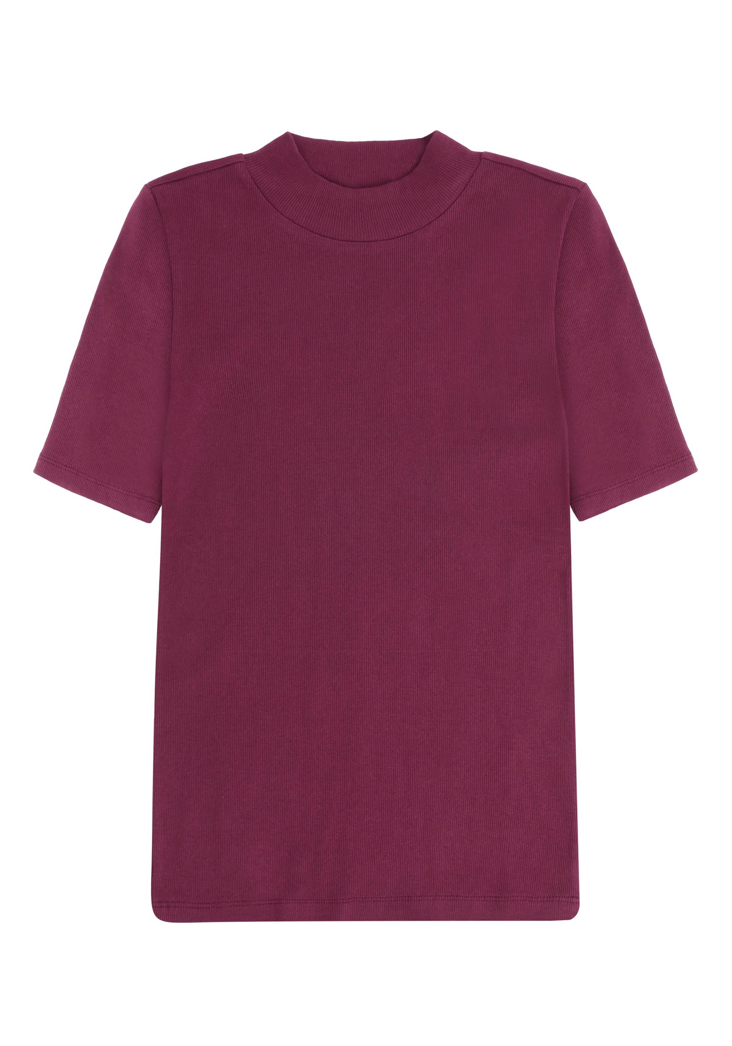 Knowledge Cotton Apparel T-Shirt Rib High Neck Fig