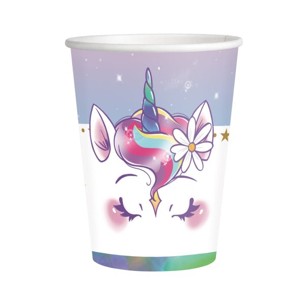 Unicorn Bekers Gekleurd 250ml 8st