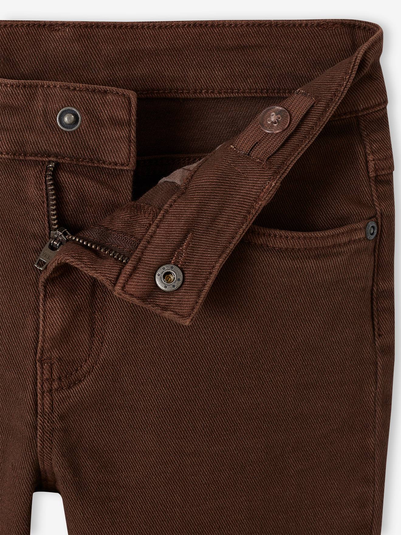 Calças MorphologiK Wide Slim Fit para meninos na cor chocolate