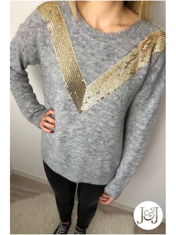 Pull triangle Sequins Bucarest